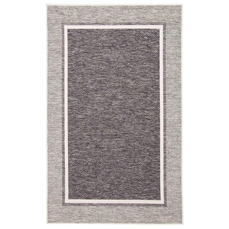 ECARPETGALLERY Machine Woven Brooks Taupe Area Rug - Charcoal - 5' x 8'