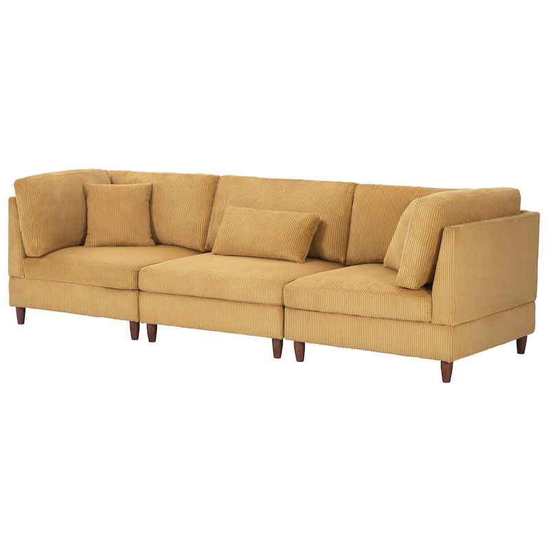 Modern Oversized Modular Corduroy Sectional Sofa Set