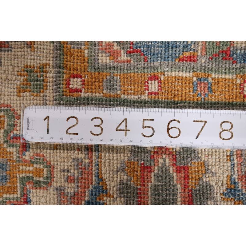 Blue Kazak Oriental Accent Rug Handmade Floral Wool Carpet - 3'3" x 4'11"