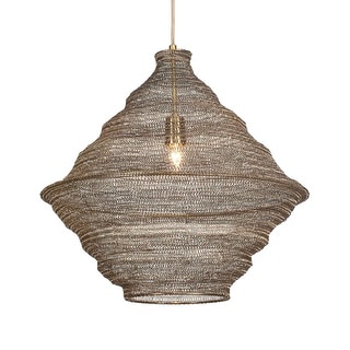 Uttermost Sigh Woven Brass 1 Light Pendant - N/A
