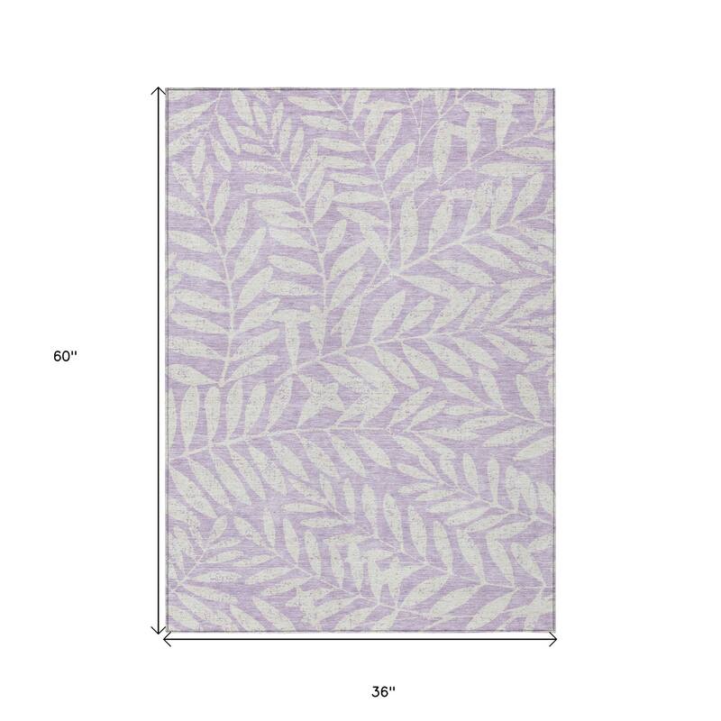 HomeRoots Floral Transitional Rectangle Outdoor Rug