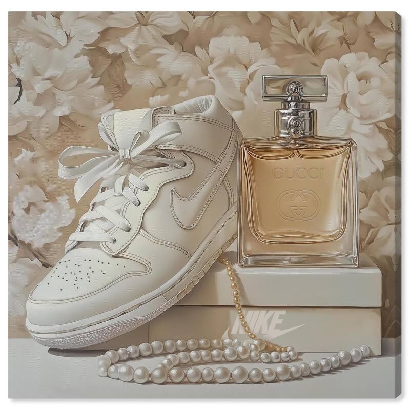 White Sneakers and Pearls Canvas by Art Remedy, Gallery Wrapped - 40" x 40"