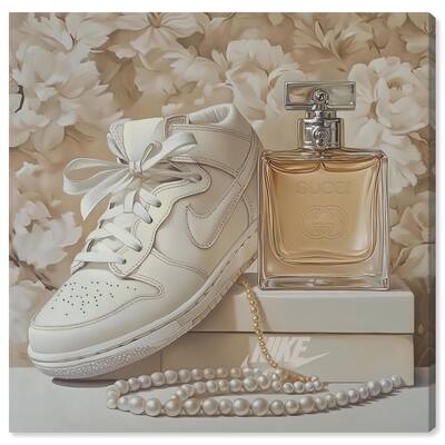 White Sneakers and Pearls Canvas by Art Remedy, Gallery Wrapped