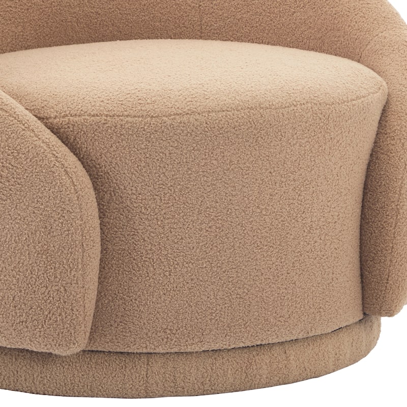 35" Wide Upholstered Swivel Accent Barrel Chairs (Set of 2)
