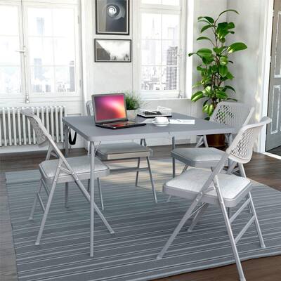COSCO Indoor/outdoor XL 38.5 inch Fold-in-Half Card Table with Handle