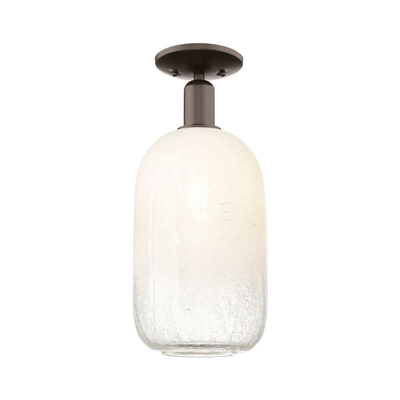 Innovations Lighting 716-1C-17-7 Brookhaven Cloche Semi-Flush - Oil Rubbed Bronze / Opal