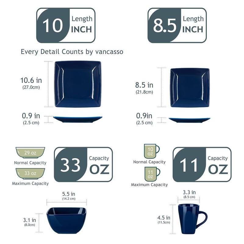 vancasso SOHO Square Porcelain Dinnerware Set