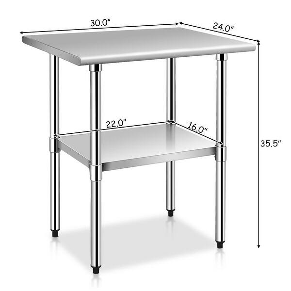 Shop Costway 24 X 30 Stainless Steel Work Prep Table