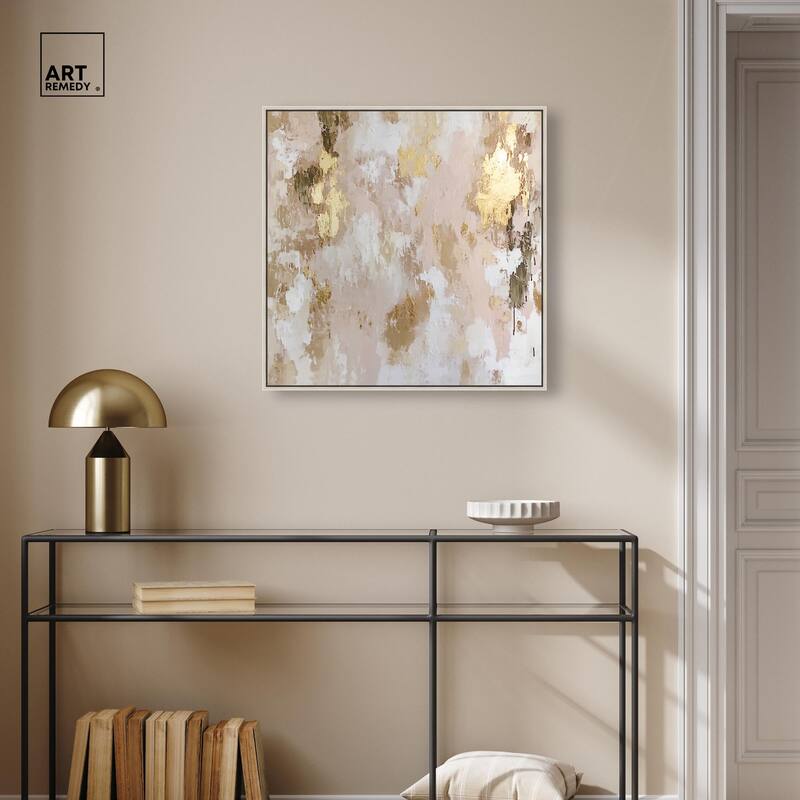 Golden Glimmer Gesture I Canvas by Art Remedy