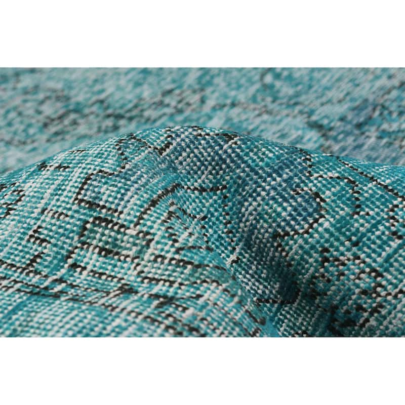 ECARPETGALLERY Hand-knotted Color Transition Turquoise Wool Rug - 10'0 x 12'6