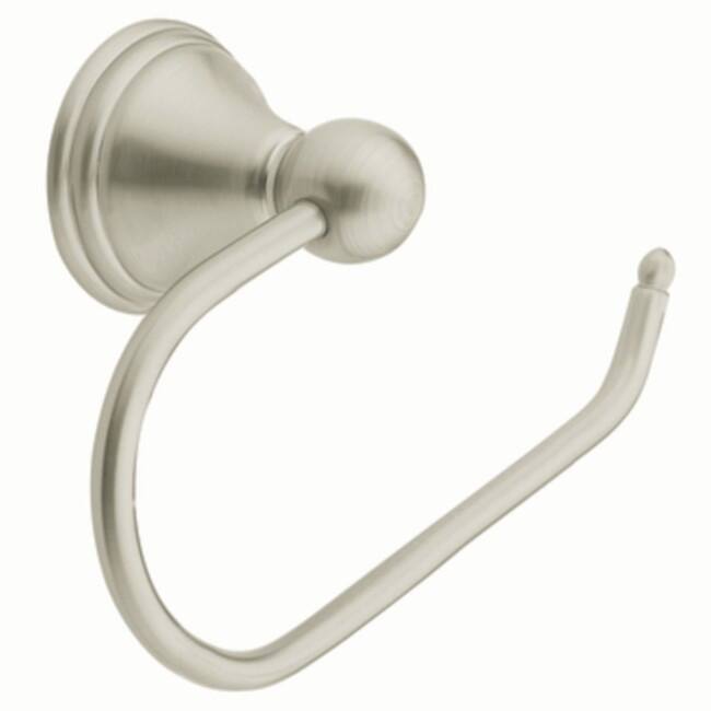 Moen Single Post Toilet Paper Holder from the Preston Collection - Brushed Nickel