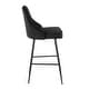 preview thumbnail 42 of 62, Silver Orchid Naldi Contemporary Black Counter Stool (Set of 2) - N/A