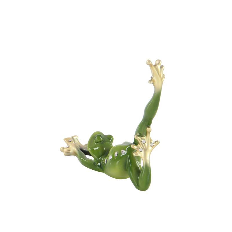 Polystone Frog Decorative Sculpture - Set of 3 Multi Colored - Roche River Decor