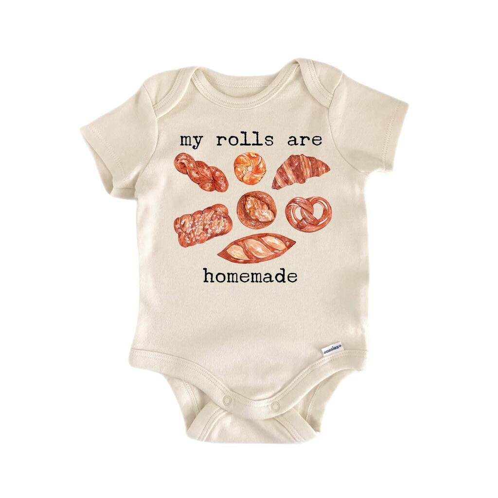 Rolls Homemade Bread Cooking Baking - Baby Boy Girl Clothes Bodysuit Funny Newborn