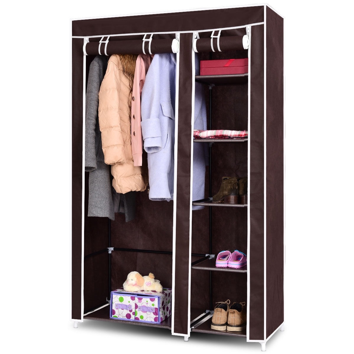 Shop Costway 69 Portable Closet Storage Organizer Clothes