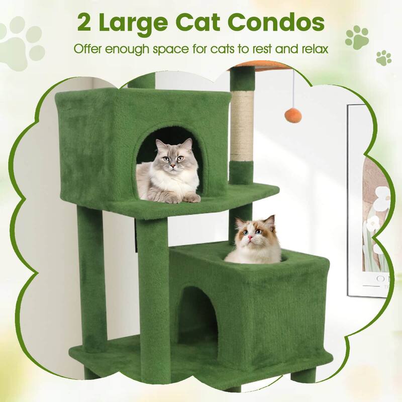 Costway 70” Cat Tree for Indoor Cats with Padded Top Perch, Dual - See Details