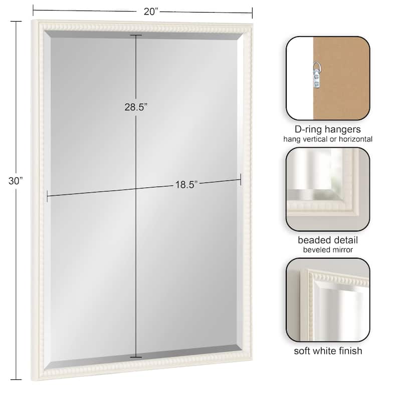 Kate and Laurel Makenna Rectangle Wall Mirror