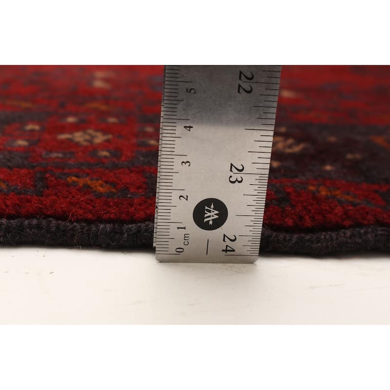 ECARPETGALLERY Hand-knotted Baluch Red Wool Rug - 3'7 x 5'10