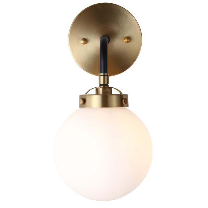 Bevin Contemporary Transitional Iron/Glass LED Vanity Light, by JONATHAN Y
