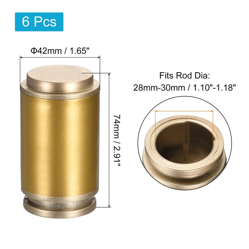6Pcs PP Curtain Rod Finials Drapery Rail Pole Head Fits Dia. 28-30mm