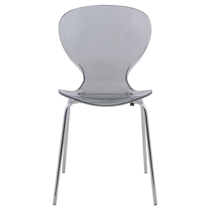 5-Piece Dining Set with 35-Inch Round Dining Table in White and 4 Side Chairs with Chrome Legs