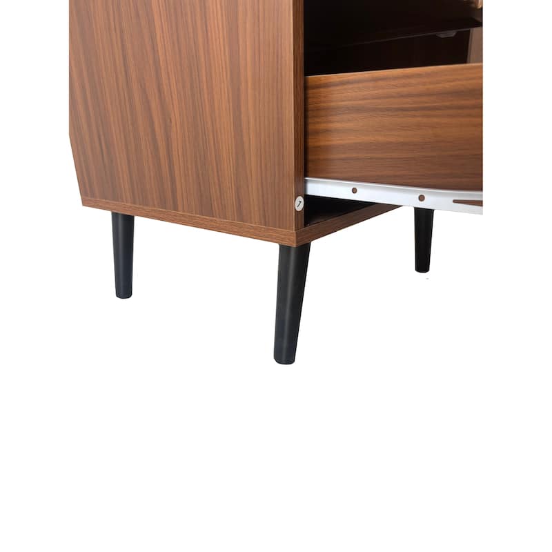 High-Quality Engineered Wooden Nightstand With 2 Drawers
