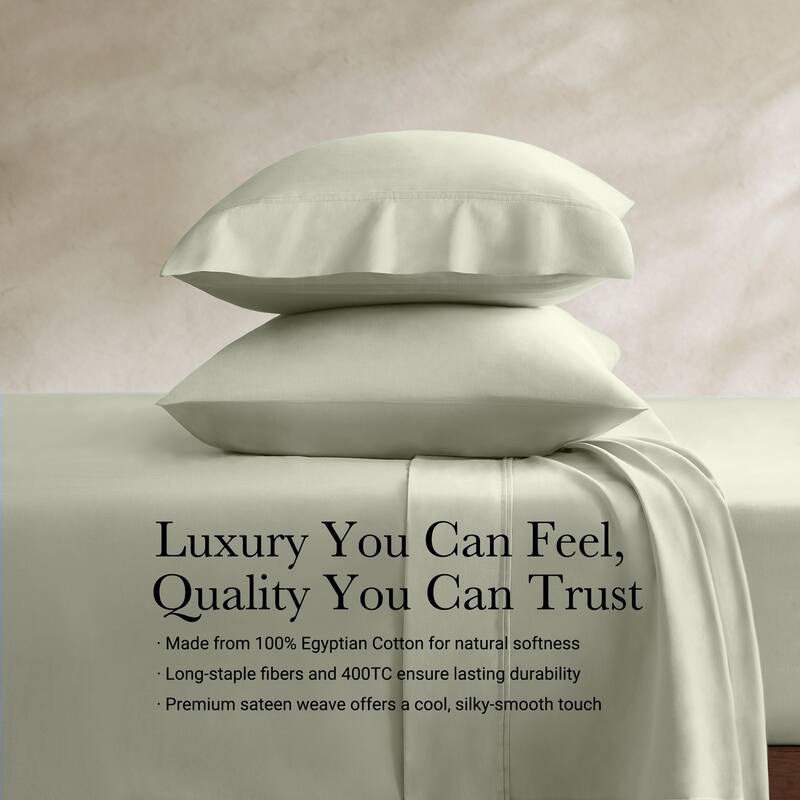 Harbor House 100% Egyptian Cotton Sateen Sheet Set