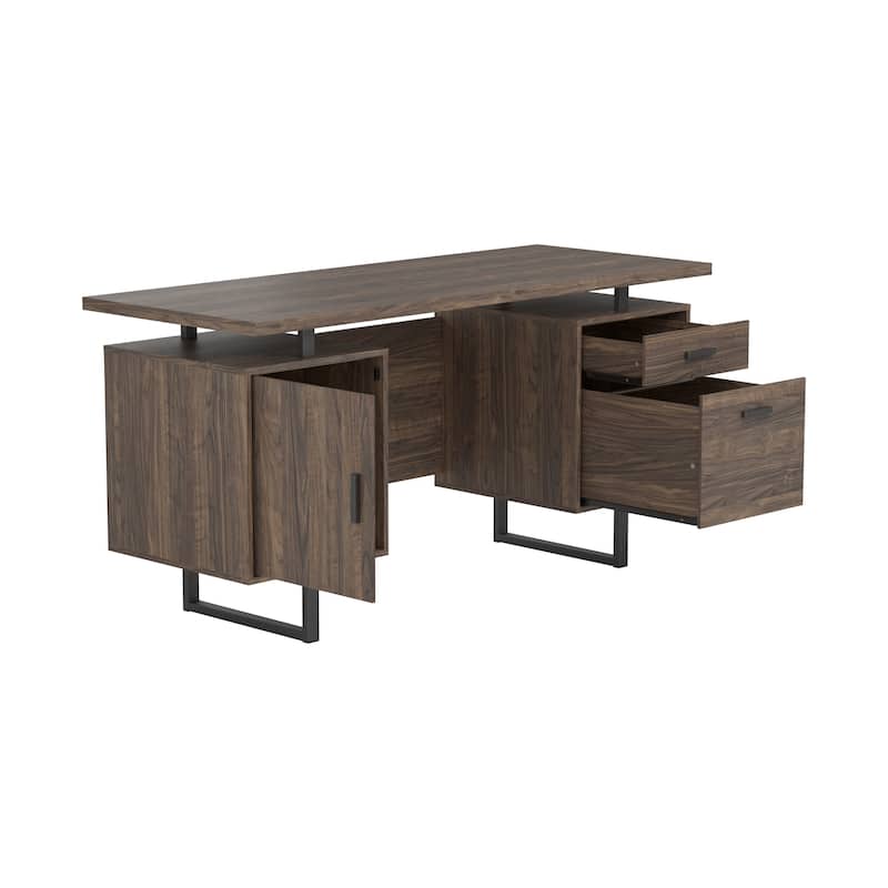 Mendecino 2-drawer Floating Top Office Desk
