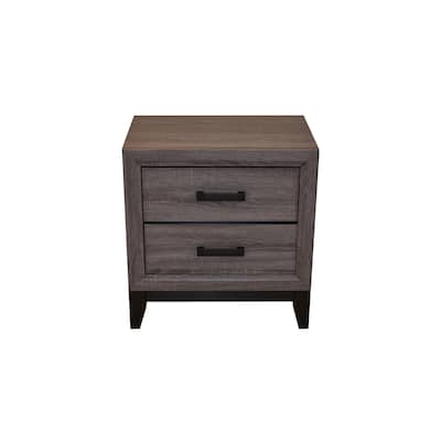 Wooden Nightstand with 2 Drawers