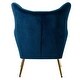 preview thumbnail 49 of 141, Eusebio Tufted Velvet Accent Chair with Wingback, Arms, and Metal Gold Legs for Living Room or Bedroom by HULALA HOME