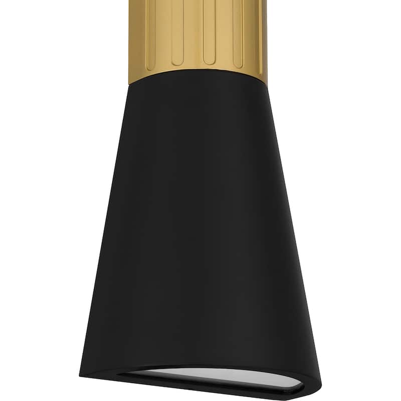Dexter Integrated LED Matte Black Outdoor Wall Lantern
