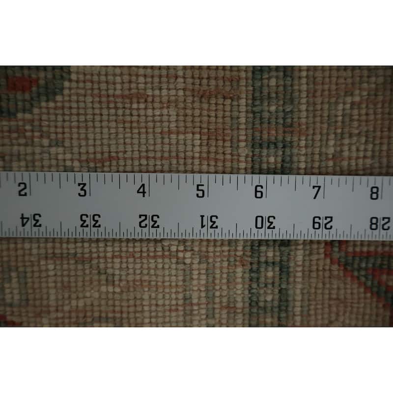 Hand Knotted Oriental 100% Wool Carpet Traditional Floral Beige & Ivories Ziegler Area Rug - 13' 7'' X 9' 9''