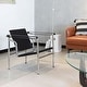 preview thumbnail 5 of 5, Mid Century Stainless Steel Leather Armchair with Rotatable Backrest