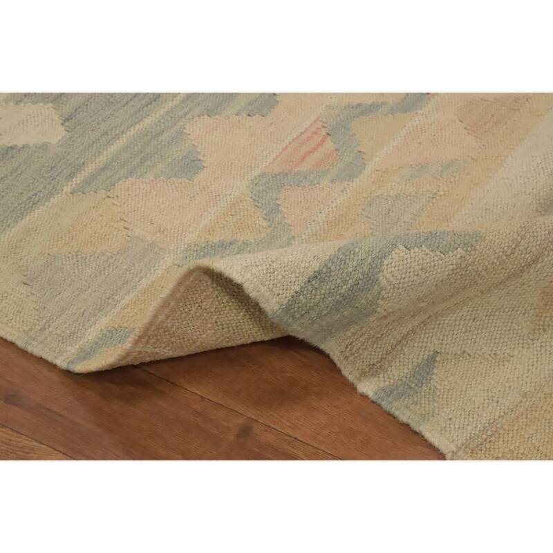 Hand Woven Oriental 100% Wool Carpet Southwestern Tribal Multi-Colored Kilim Runner Rug - 5' 10'' X 2' 0''
