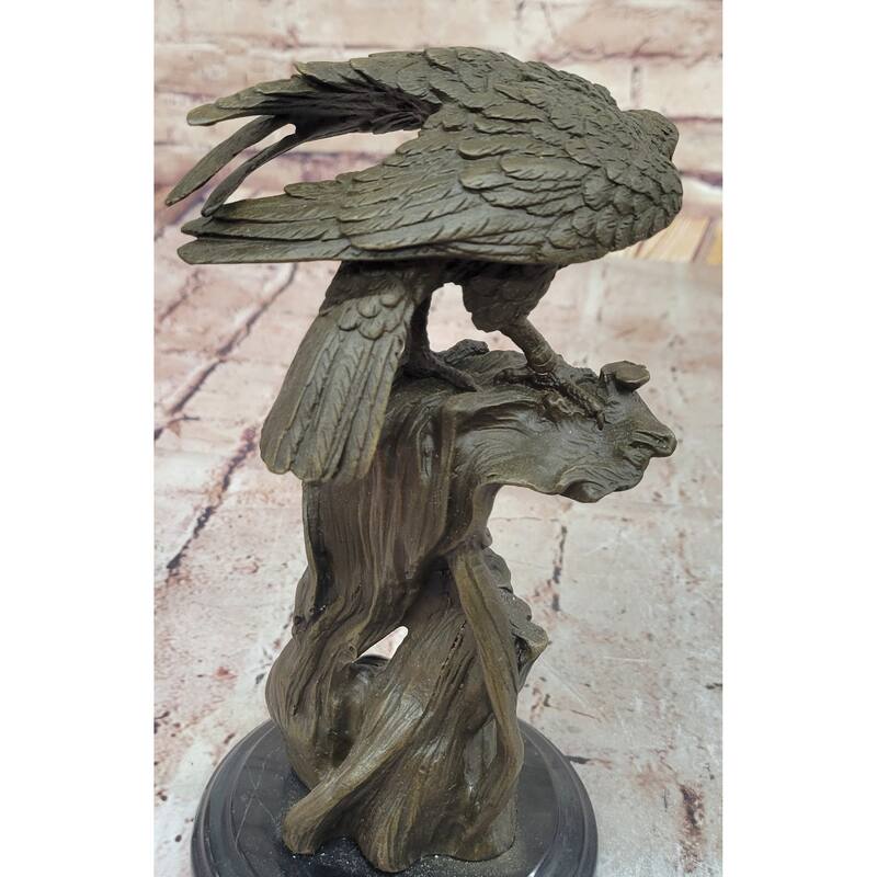 Bronze Hawk Sculpture By Mario Nick – Dynamic Avian Artwork For Nature Lovers