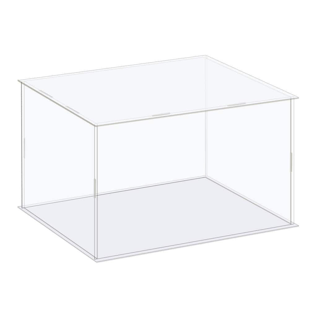 Display Case Box Acrylic Box Transparent Showcase 26x21x16cm for Collectibles