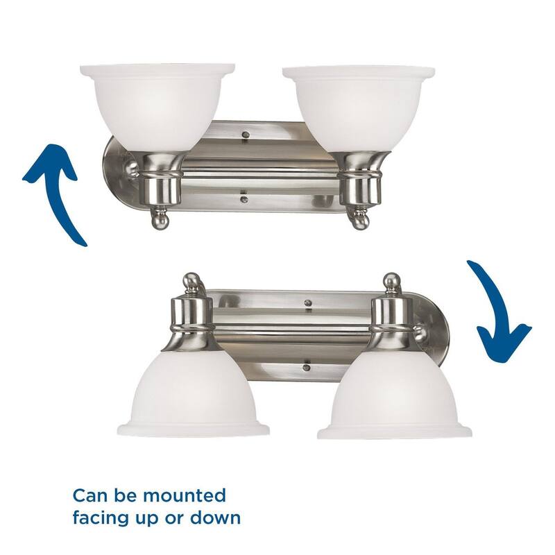 Parallel LED Collection 22" Brushed Nickel Etched White Glass Luxe Bath Vanity Light - Brushed Nickel