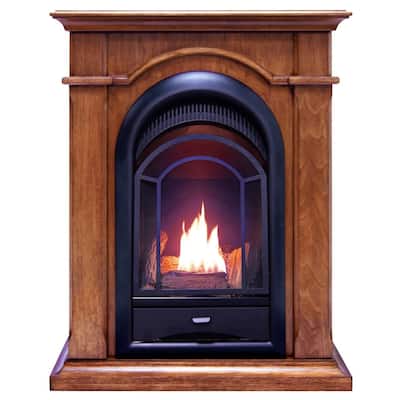 ProCom FS100T 10,000 BTU Vent Free Dual Fuel Mantel Fireplace with