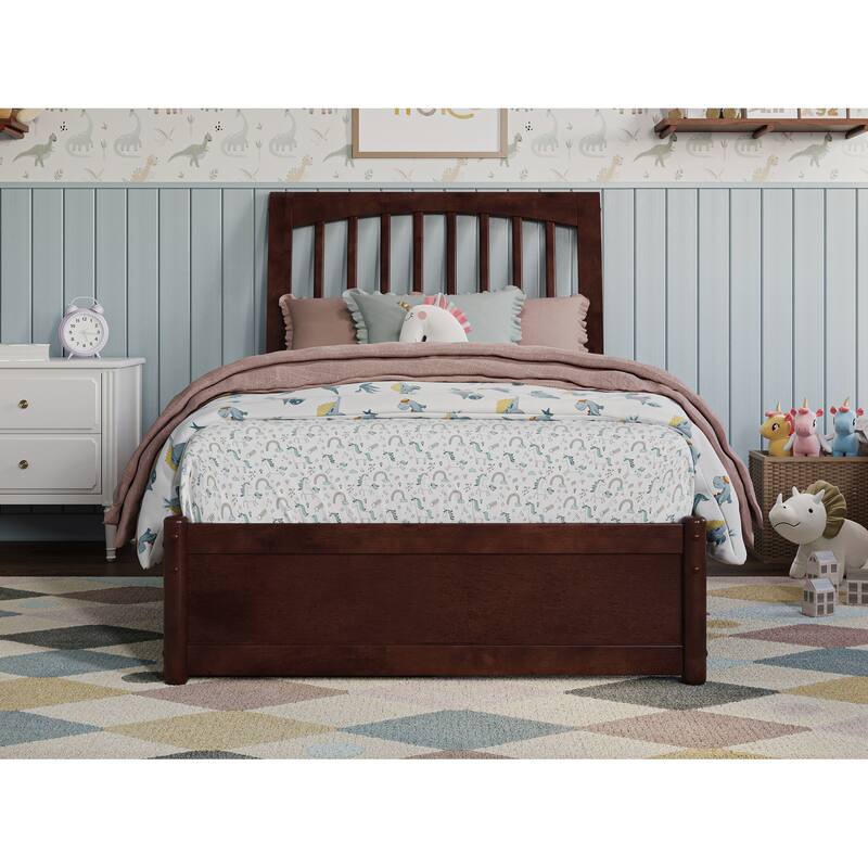 Roslyn Platform Bed with Panel Footboard and Storage Drawers