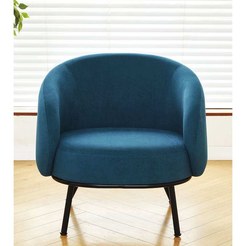 Mid Century Barrel Back Indoor Accent Chair - Teal