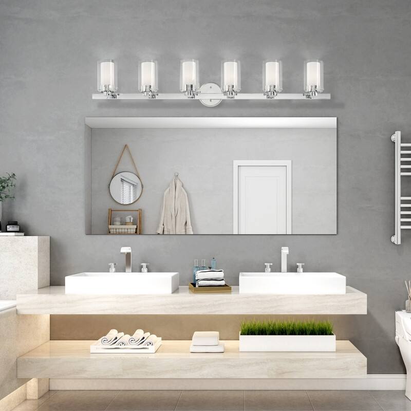 Livex Lighting 6-Light Polished Chrome Bath Vanity, 15456-05 - 47.5" W 8.75" H 6" EXT