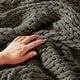 preview thumbnail 41 of 93, Madison Park Hand Made Chunky Double Knit Throw Blanket