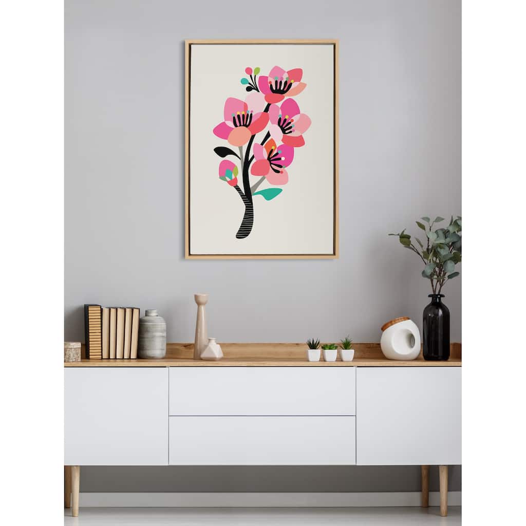 Kate and Laurel Sylvie Blossoms Canvas by Rachel Lee of My Dream Wall
