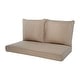 preview thumbnail 27 of 163, Haven Way Universal Outdoor Deep Seat Loveseat Cushion Set 46x26 - Beige