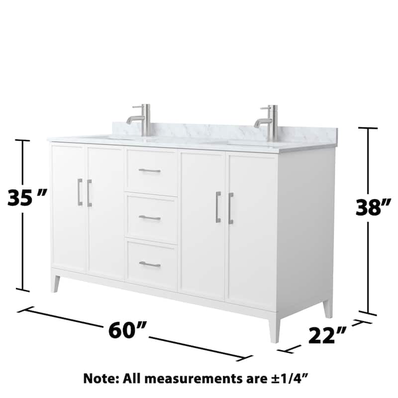 Elan 60-inch Double Vanity, Marble Top