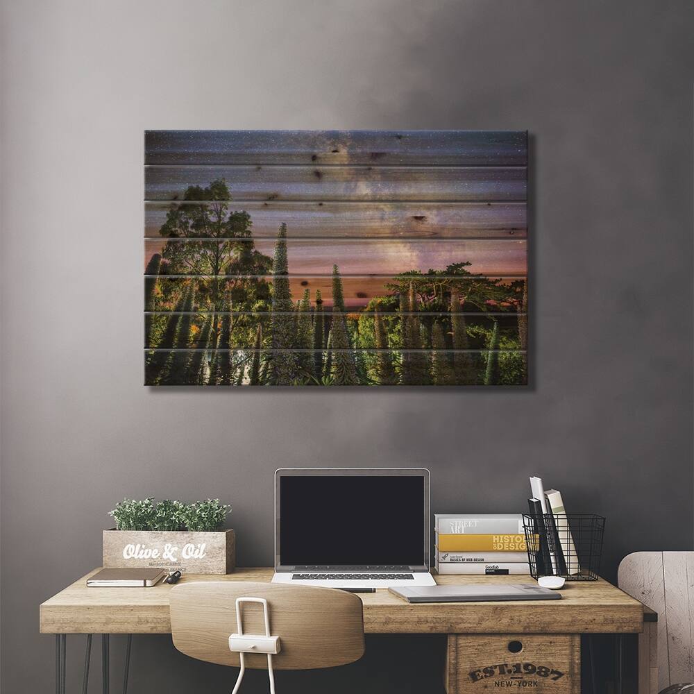 Echiums Under The Milky Way Print On Wood by Chad Powell - Multi-Color ...