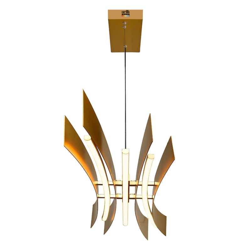Candora Integrated LED 72in Brass Chandelier