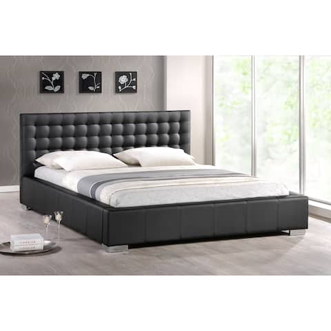Strick & Bolton Marold Black Upholstery Queen Platform Bed