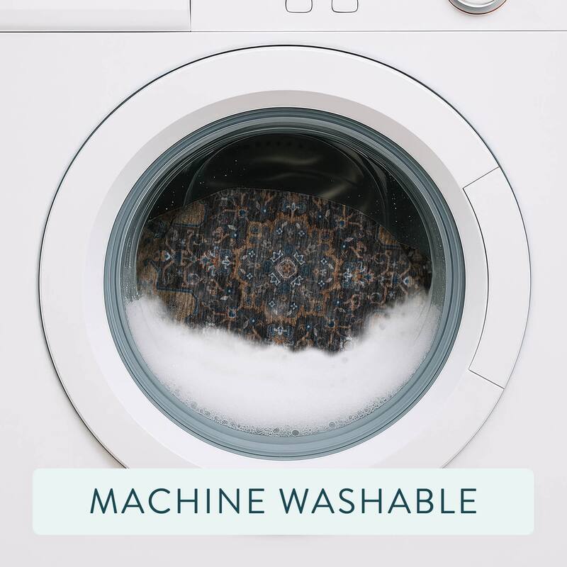 Machine Washable Indoor/ Outdoor Traditional Karachy Chantille Rug