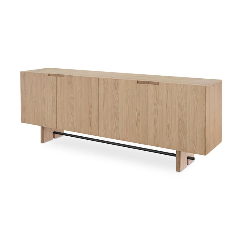 Title: NADAAL STUDIOS Thornefield Sideboard, Minimalist Solid Oak with Rounded Edges, Natural